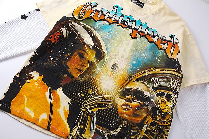 Godspeed Out of Many, One Layered-Look Long-Sleeve T-Shirt ¡ª detail