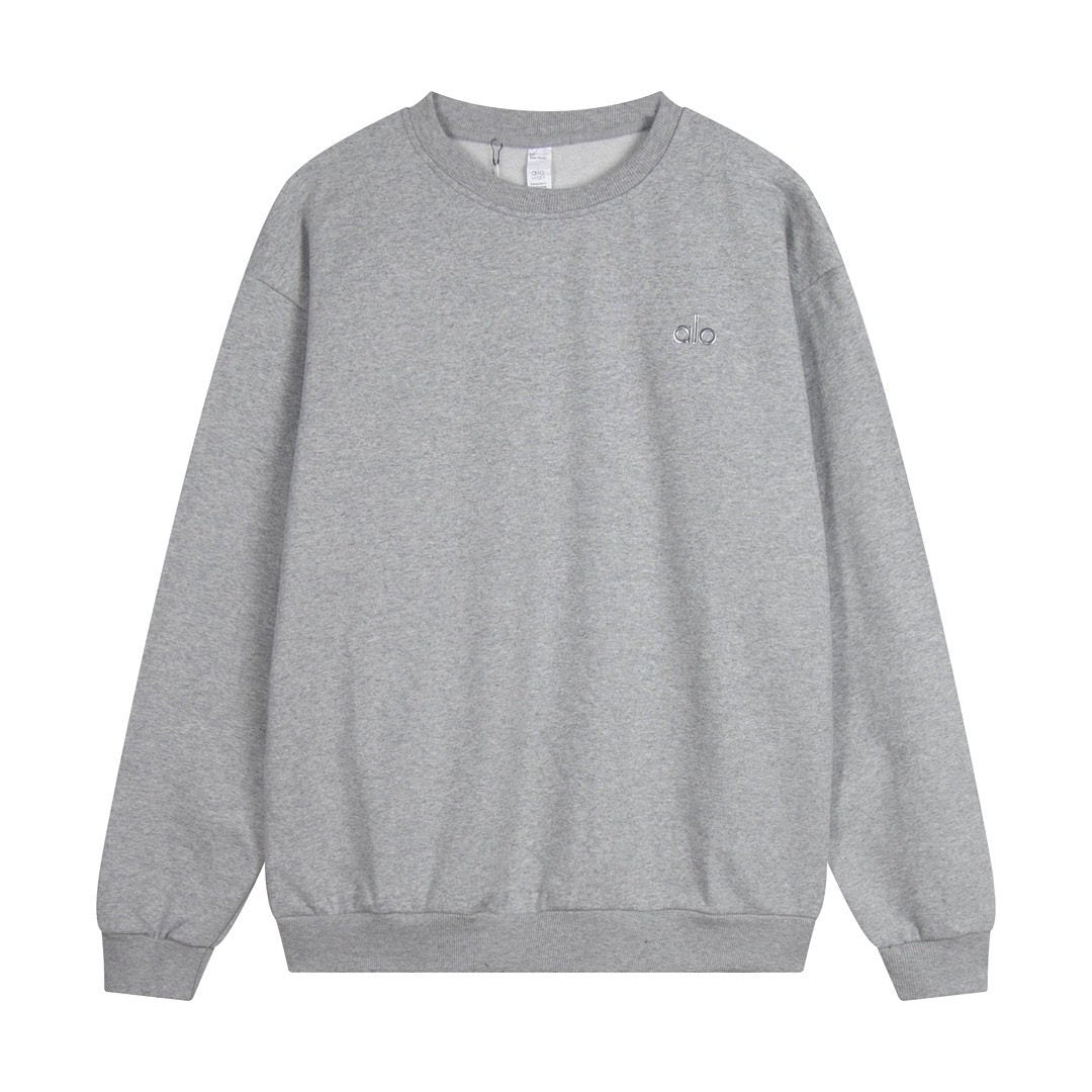 alo Small Logo Crewneck Sweatshirt & Sweatpants Matching Set ¡ª front