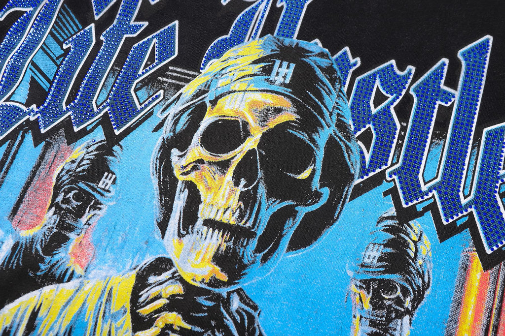 Life Hustlere Skeleton Graphic Short-Sleeve T-Shirt ¡ª detail