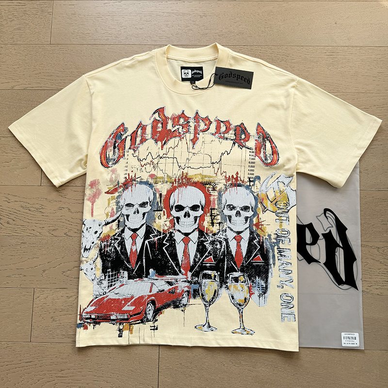 Godspeed Skull Graphic Short-Sleeve T-Shirt ¡ª context
