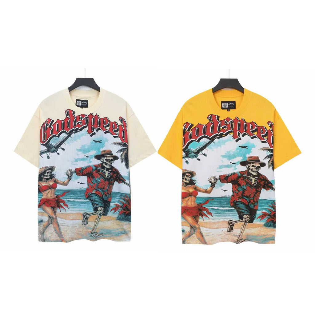Godspeed Beach Skeleton Graphic T-Shirt ¡ª comparison