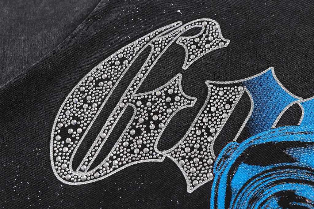 Godspeed Blue/Red Graphic Short-Sleeve T-Shirt ¡ª detail