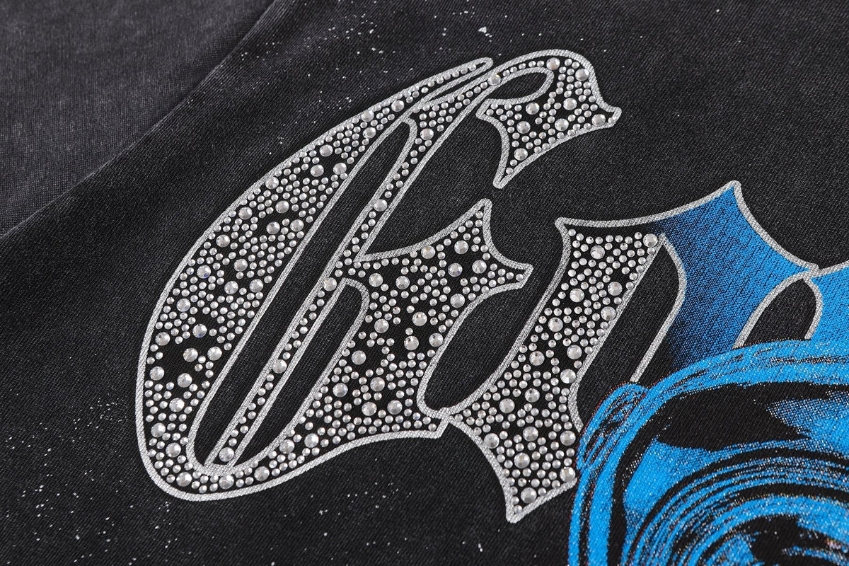 Godspeed Blue/Red Graphic Short-Sleeve T-Shirt ¡ª detail