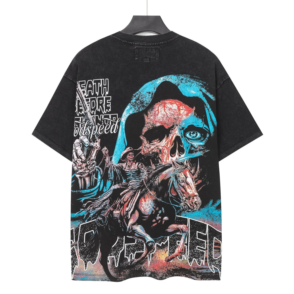 Godspeed Distressed Rhinestone Graphic T-Shirt ¡ª back