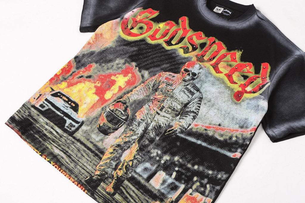Godspeed Racing Flame Graphic T-Shirt ¡ª front