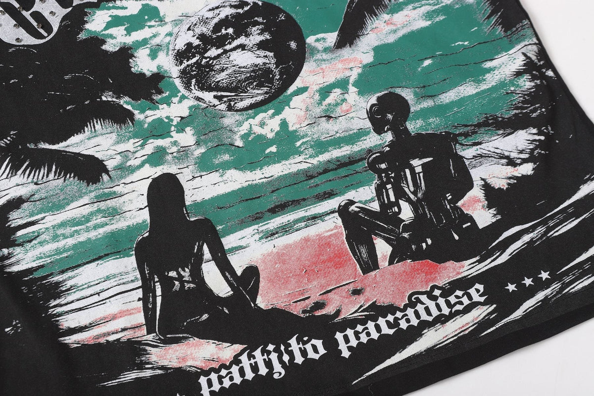 Godspeed Puffito Paradise Spray-Dye Graphic T-Shirt ¡ª detail