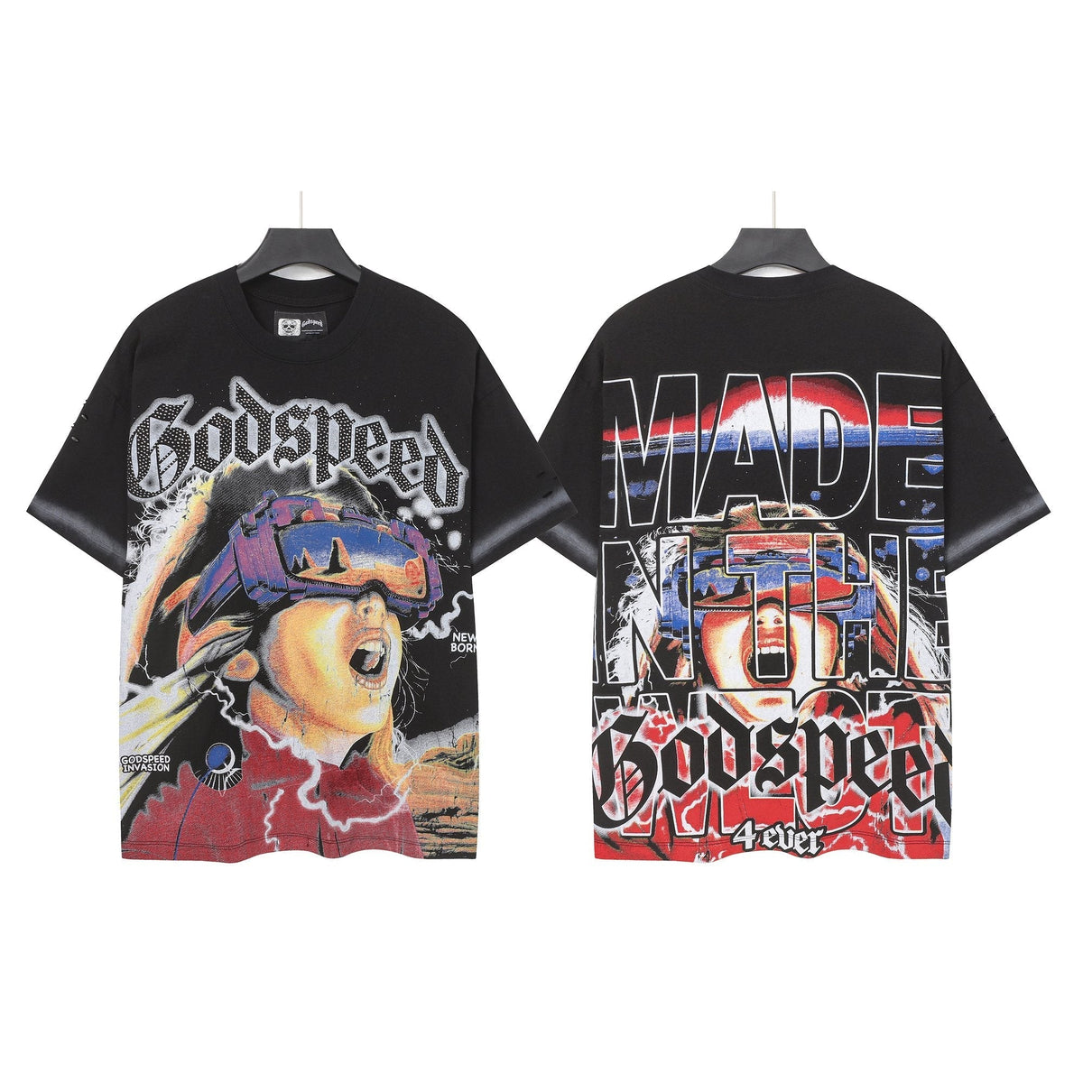 Godspeed New Born Rhinestone Graphic T-Shirt ¡ª hero