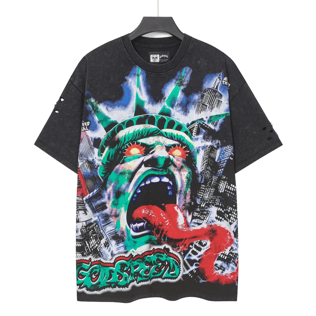 Godspeed Statue of Liberty Graphic T-Shirt ¡ª front