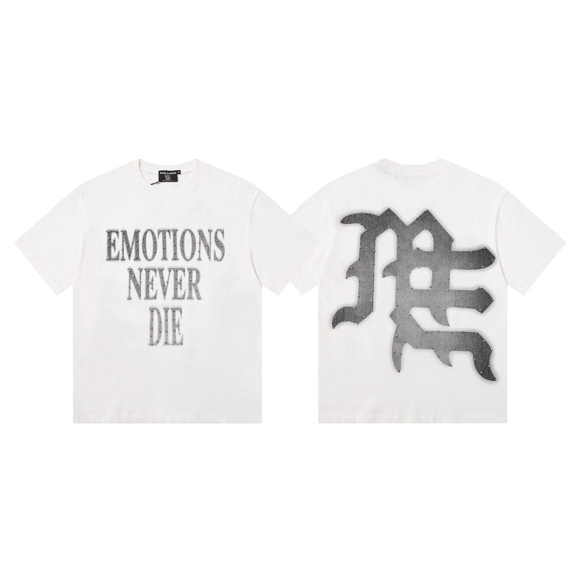 MIXED EMOTION Front Text & Back Logo T-Shirt ¡ª hero