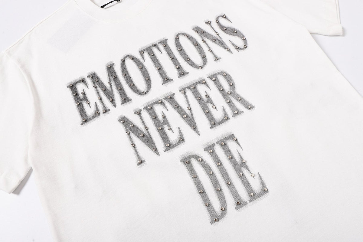 MIXED EMOTION Front Text & Back Logo T-Shirt ¡ª detail
