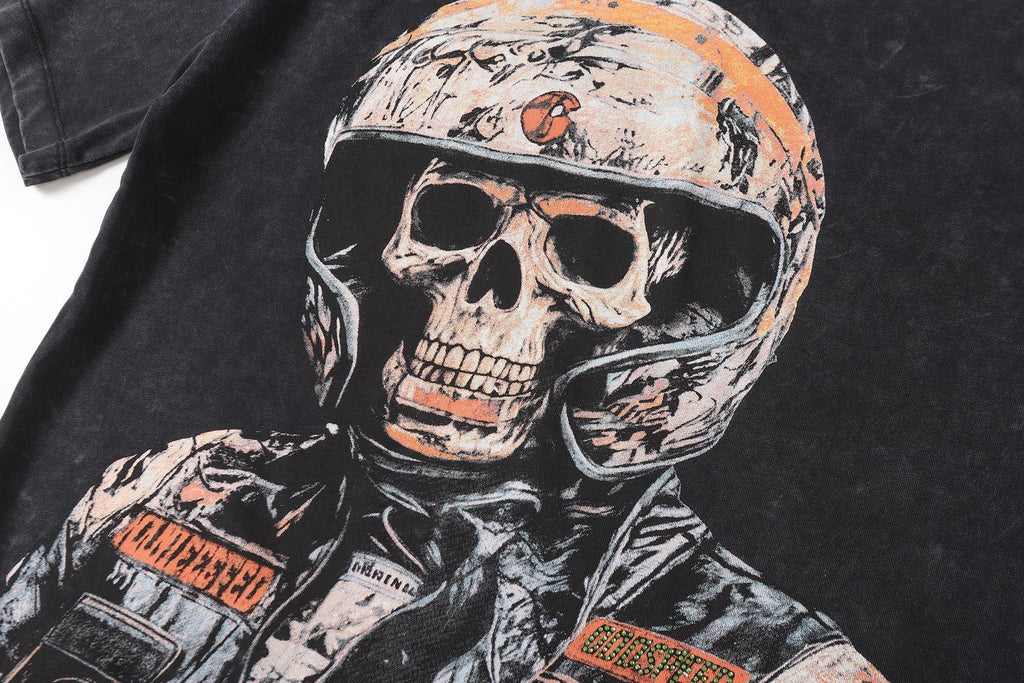 Godspeed Distressed Rhinestone Graphic T-Shirt ¡ª detail