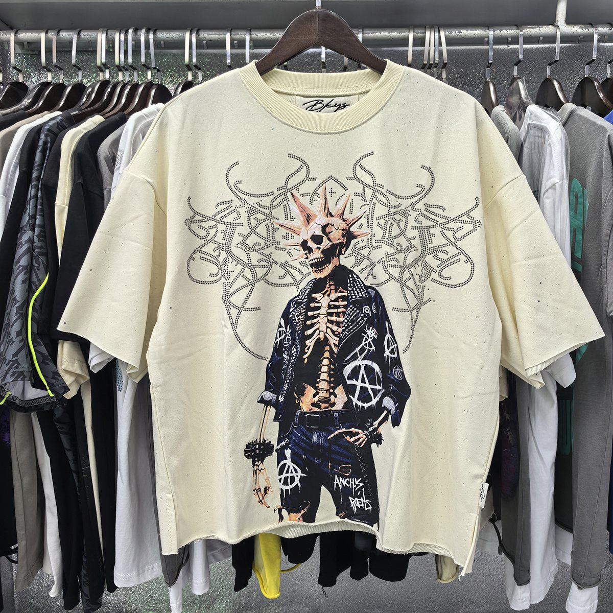 BKYS Revival Skeleton Rhinestone Graphic T-Shirt ¡ª context