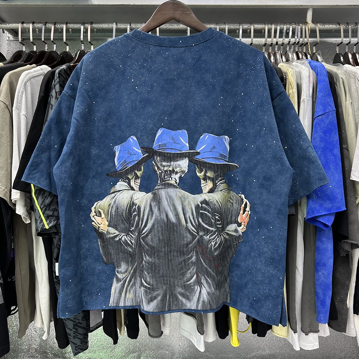 BKYS Revival Rock Skeleton Graphic Short-Sleeve T-Shirt ¡ª context