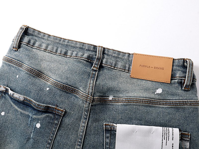 Purple Brand Paint-Splatter Distressed Bootcut Jeans ¡ª detail