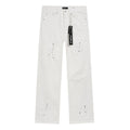 Purple Brand White Distressed Paint-Splatter Jeans ¡ª hero