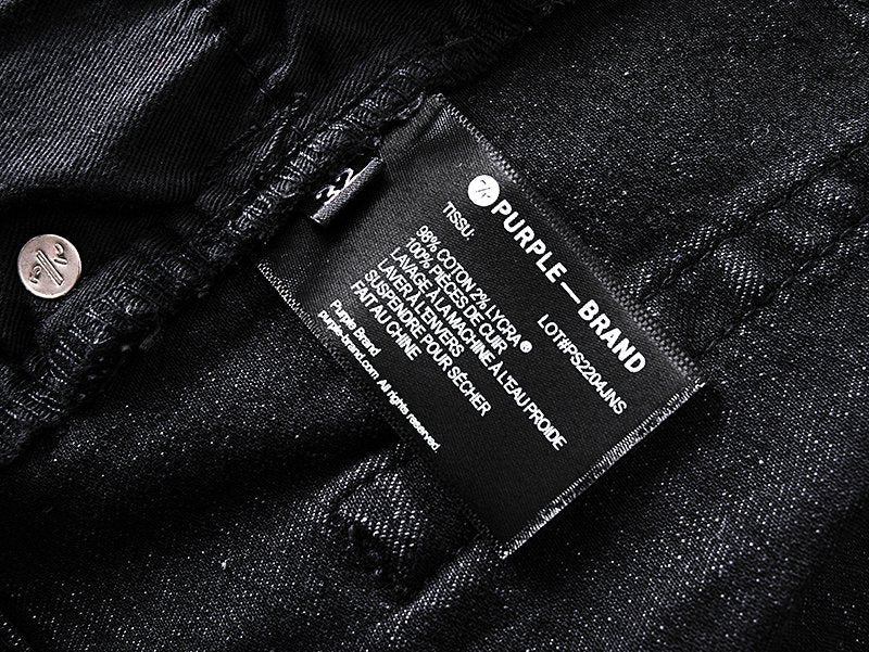 Purple Brand Black Paint-Splatter Distressed Jeans ¡ª neck_label
