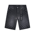 Purple Brand Rhinestone Sunburst Denim Shorts ¡ª hero