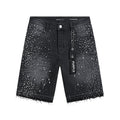 Purple Brand Rhinestone Starburst Denim Shorts ¡ª hero