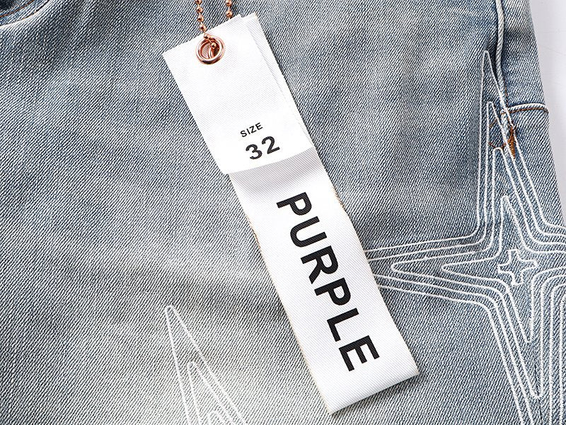 Purple Brand Star Graphic Denim Shorts ¡ª hang_tag