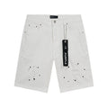Purple Brand White Paint-Splatter Denim Shorts ¡ª hero