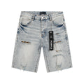 Purple Brand Light Blue Distressed Denim Shorts ¡ª hero