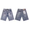 Purple Brand Distressed Patch Denim Shorts ¡ª comparison