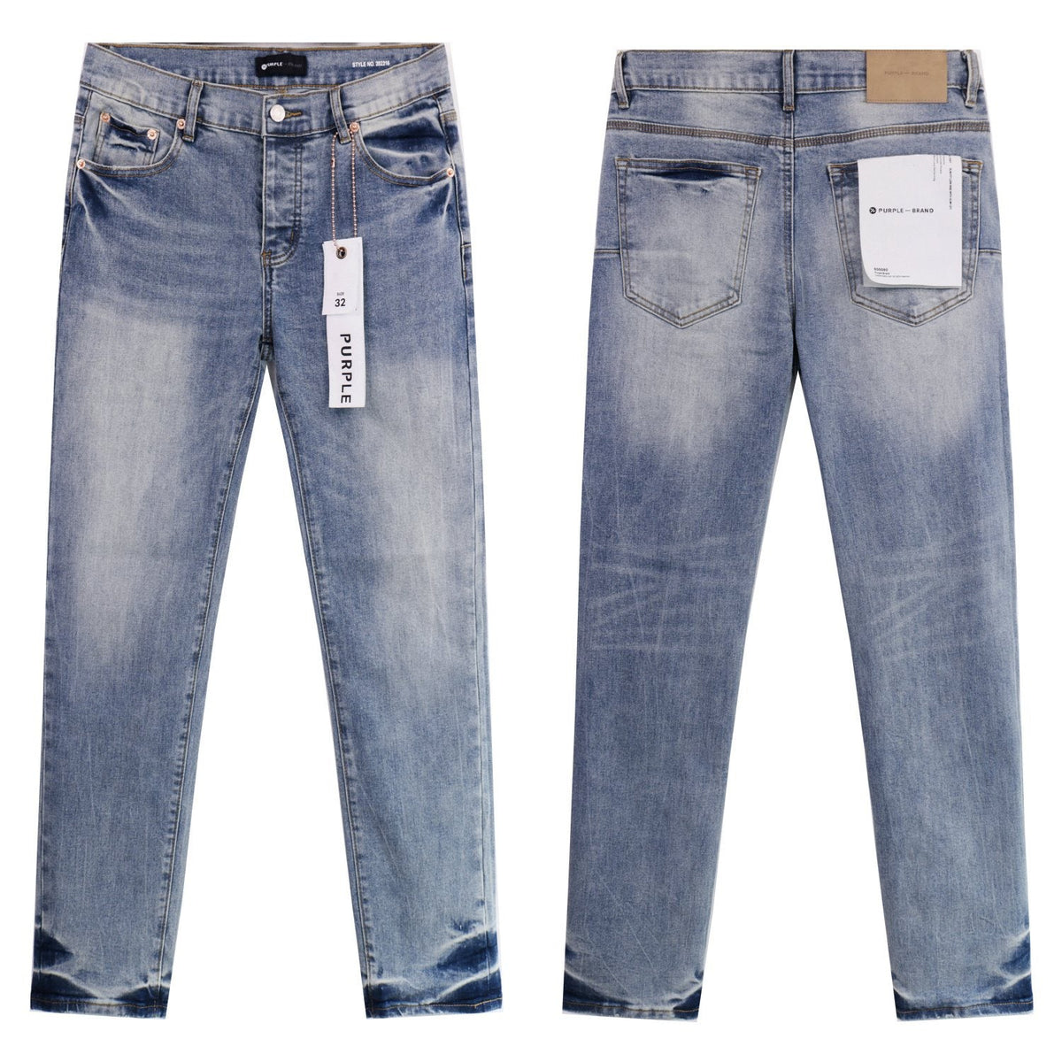 Purple Brand Light Blue Washed Jeans ¡ª hero