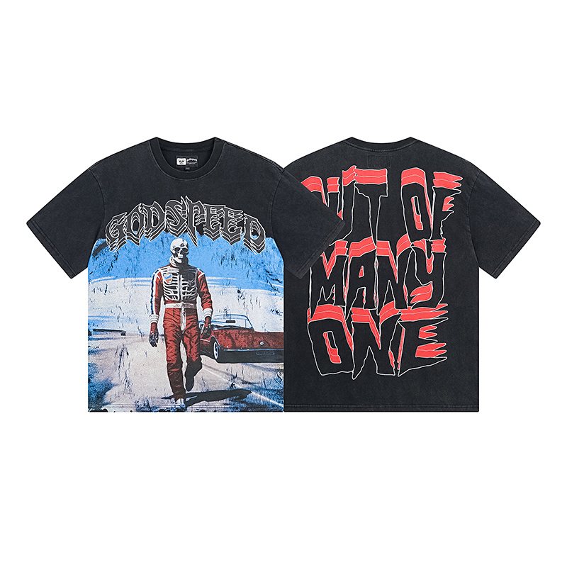 Godspeed Skeleton Racing Graphic T-Shirt ¡ª hero