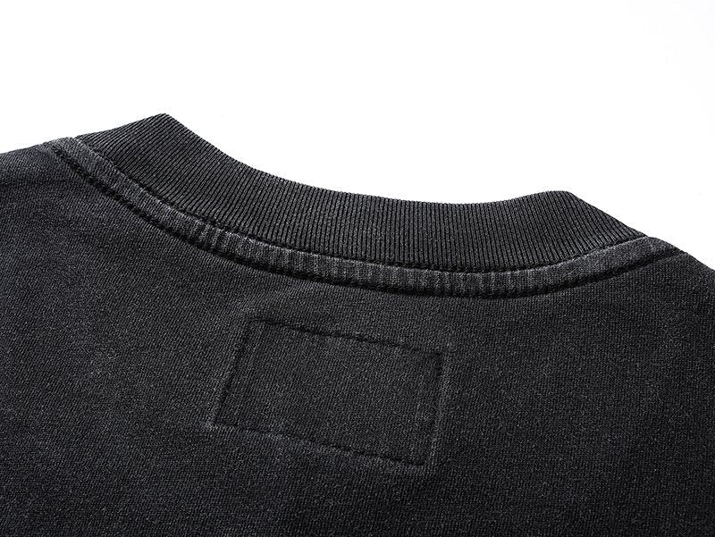 Godspeed Washed Black Skull Racing Graphic T-Shirt ¡ª detail