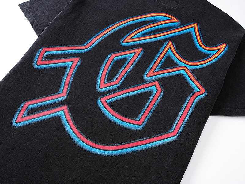 Godspeed Washed Black Skull Racing Graphic T-Shirt ¡ª detail
