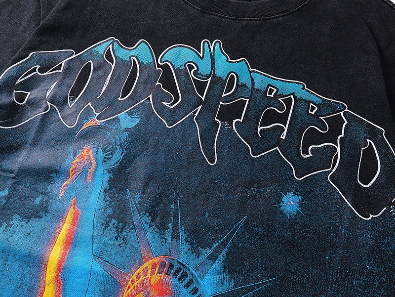 Godspeed Statue Graphic Washed T-Shirt ¡ª detail