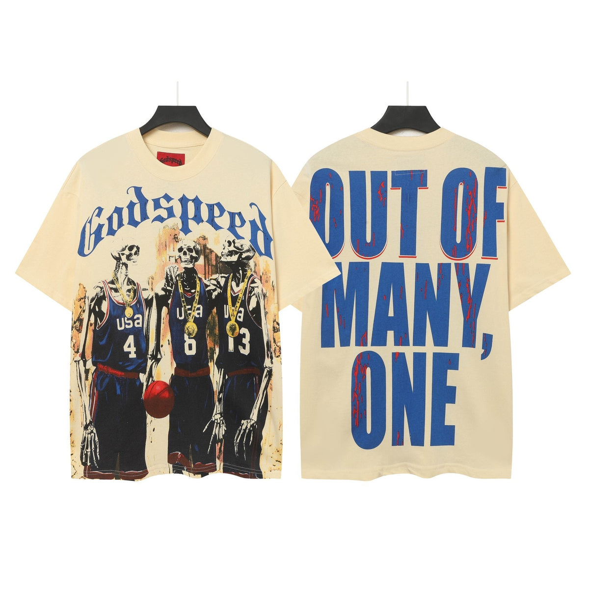 Godspeed Basketball Skeleton Graphic T-Shirt ¡ª hero