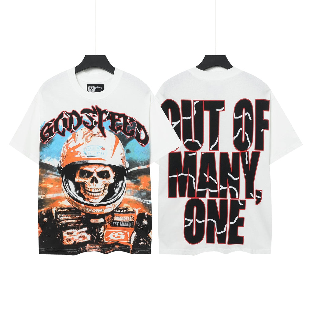 Godspeed Skull Racer Short-Sleeve Graphic T-Shirt ¡ª hero