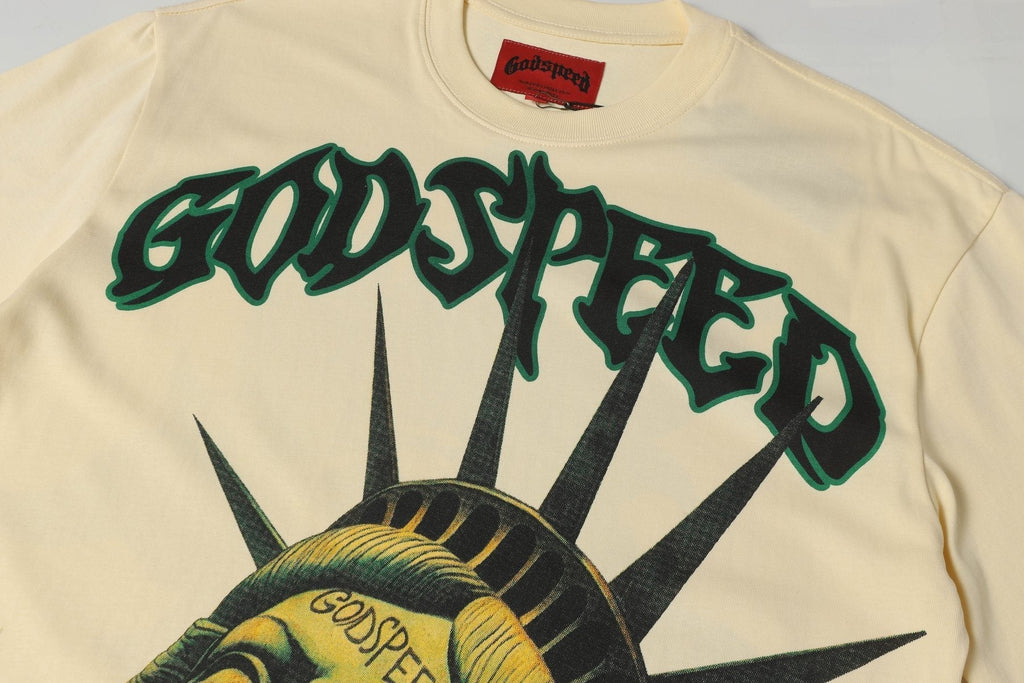 Godspeed Statue of Liberty Sun Eye Short-Sleeve T-Shirt ¡ª detail
