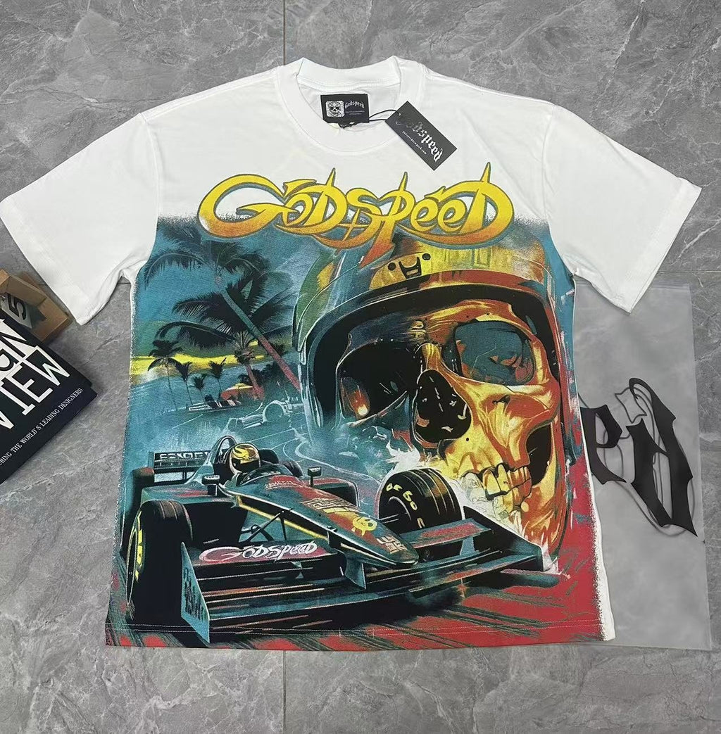 Godspeed Racing Skull Graphic Short-Sleeve T-Shirt ¡ª context