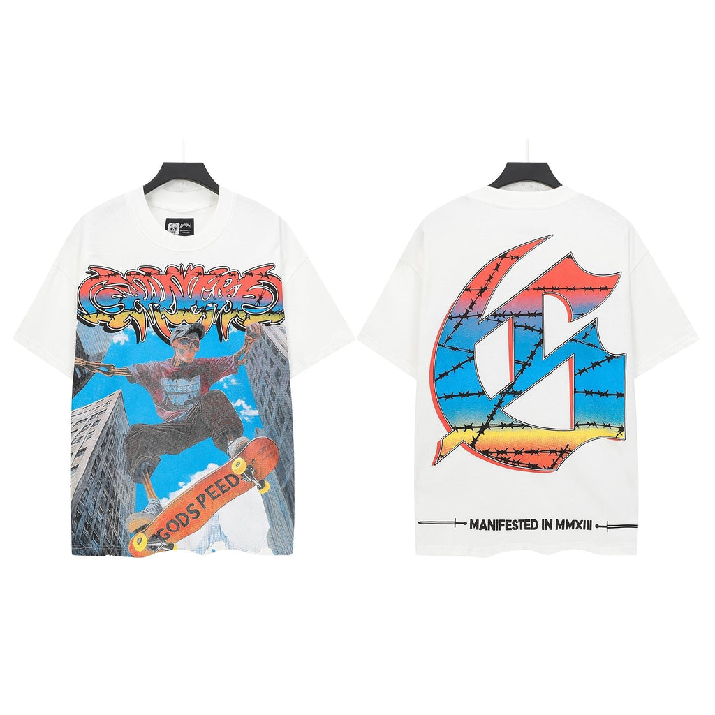 Godspeed Skateboard Graphic T-Shirt ¡ª hero