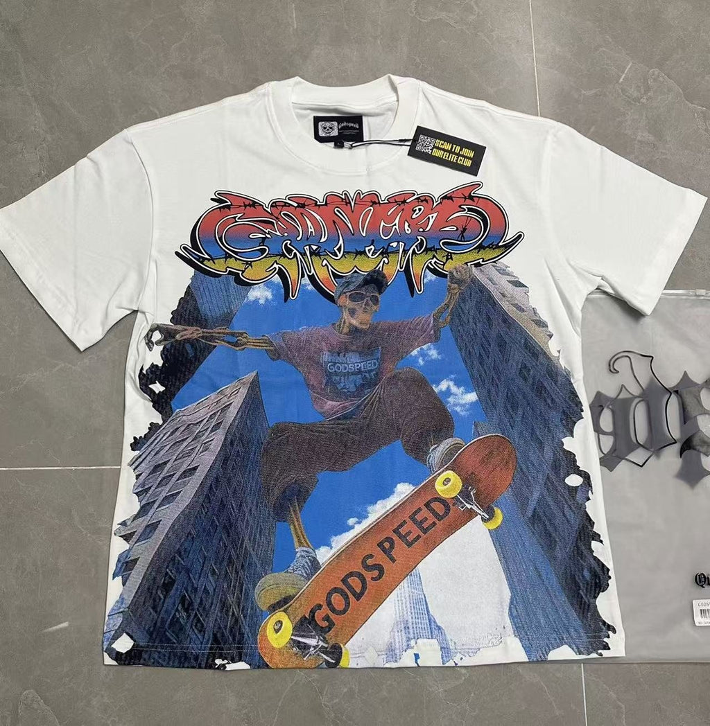 Godspeed Skateboard Graphic T-Shirt ¡ª front