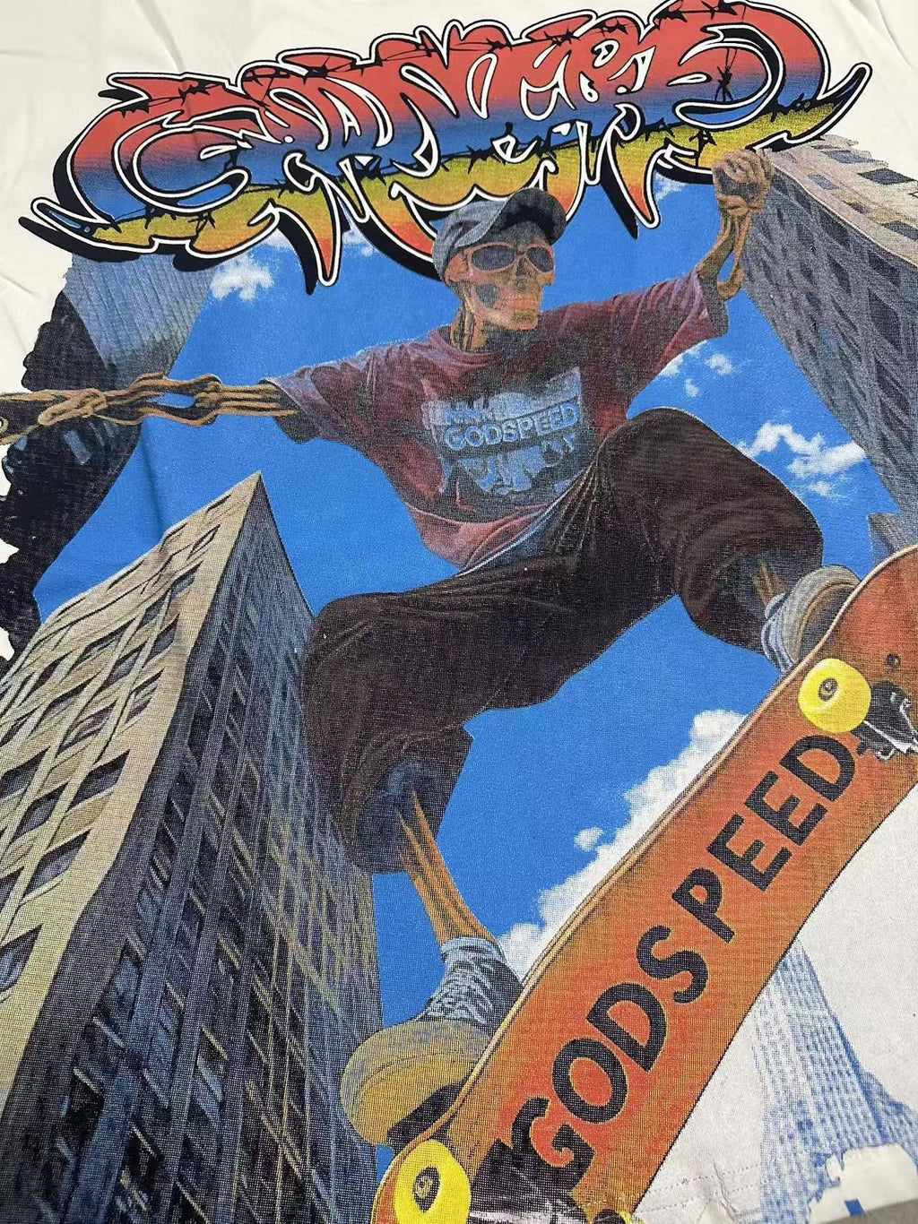 Godspeed Skateboard Graphic T-Shirt ¡ª detail