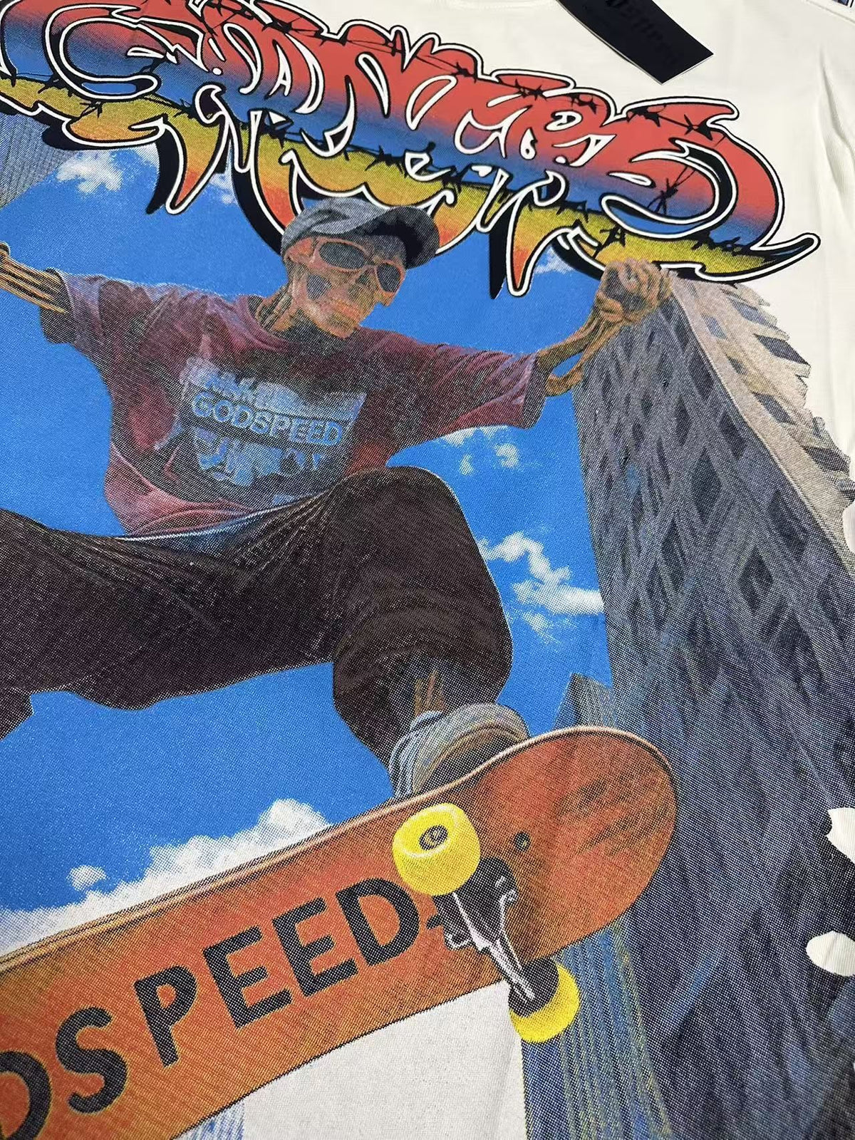 Godspeed Skateboard Graphic T-Shirt ¡ª detail