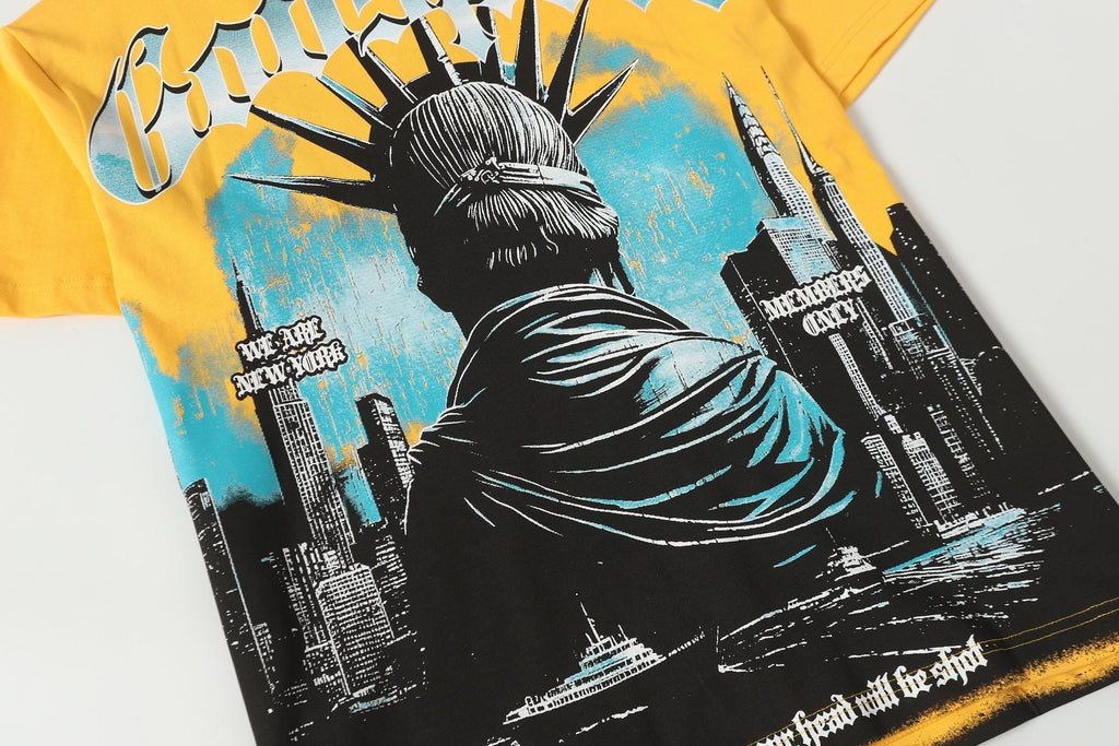 Godspeed Yellow Statue of Liberty Graphic T-Shirt ¡ª detail
