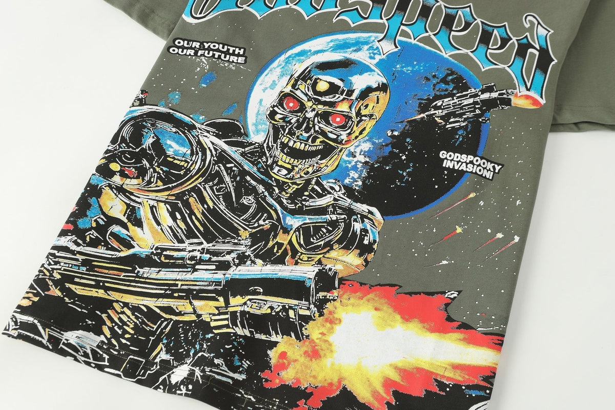 Godspeed Robot Space Graphic T-Shirt ¡ª detail