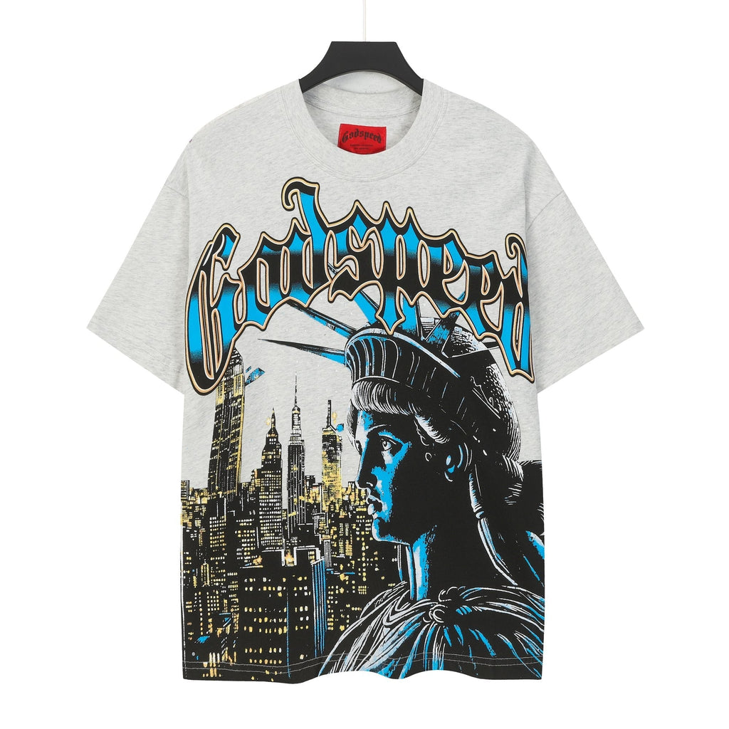 Godspeed Statue of Liberty City Graphic T-Shirt ¡ª hero
