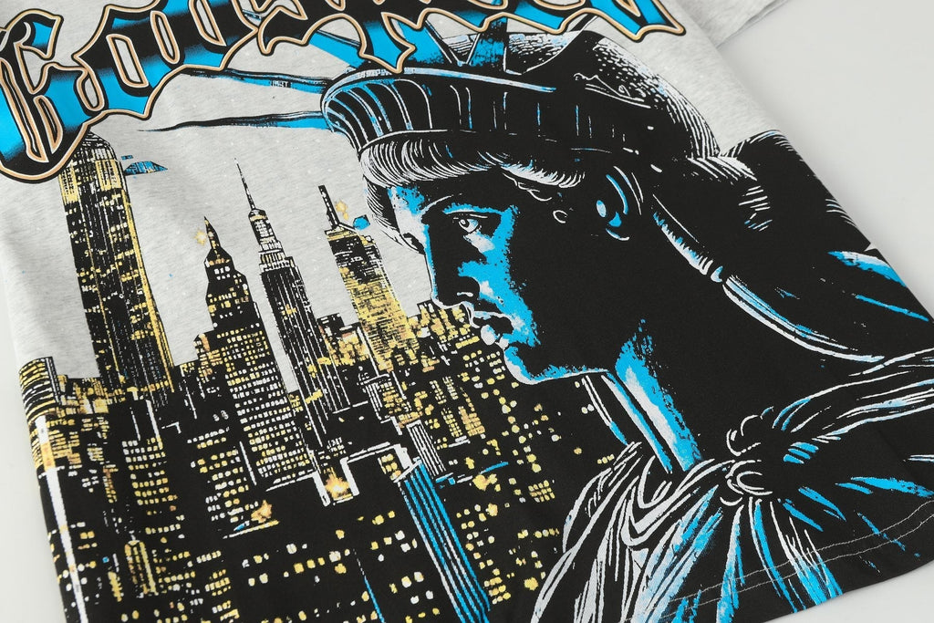 Godspeed Statue of Liberty City Graphic T-Shirt ¡ª detail