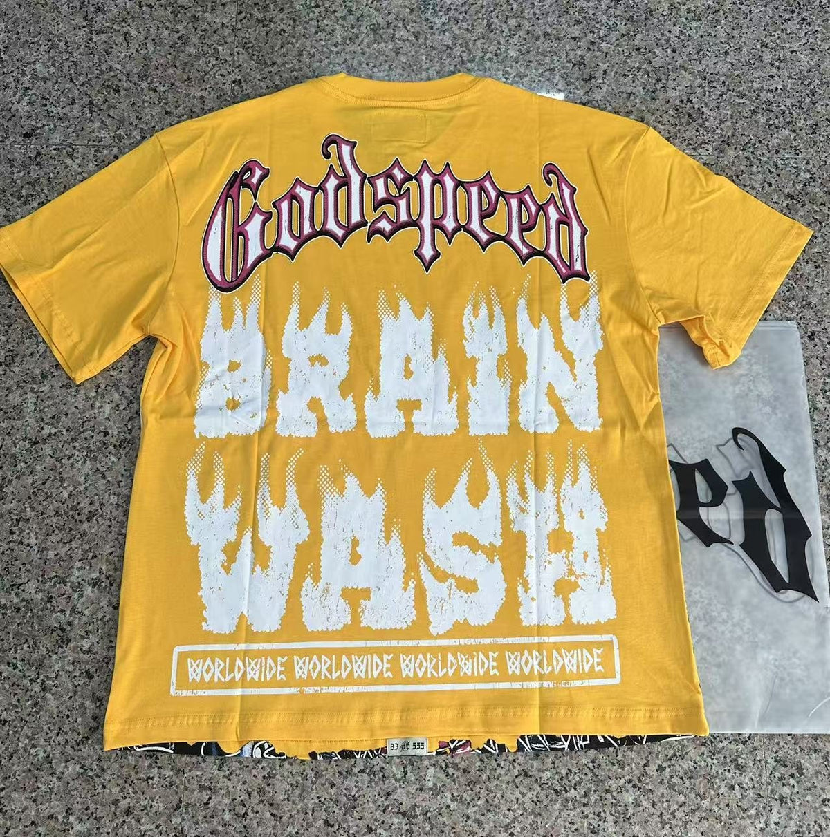 Godspeed Brain Wash Yellow Graphic T-Shirt ¡ª back