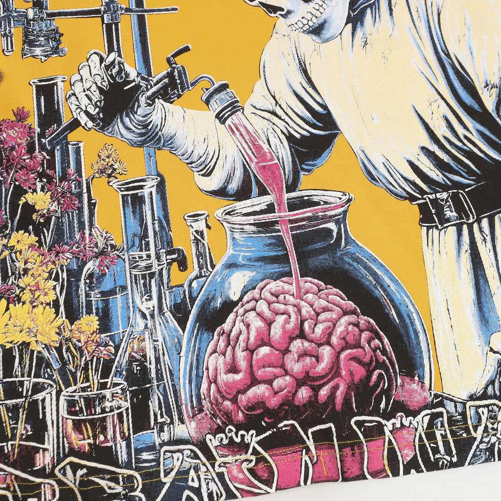 Godspeed Brain Wash Yellow Graphic T-Shirt ¡ª detail