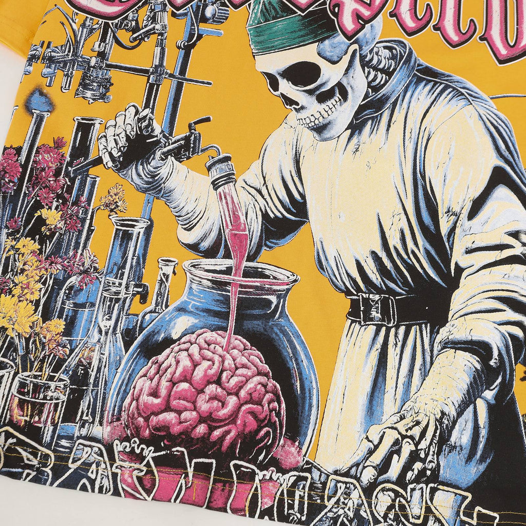 Godspeed Brain Wash Yellow Graphic T-Shirt ¡ª detail