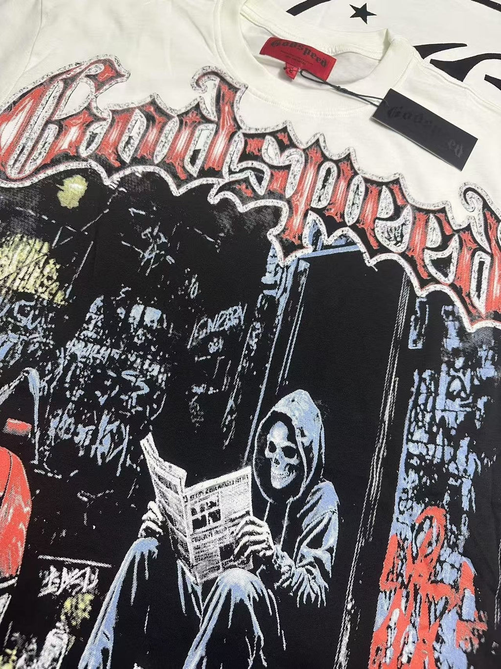 Godspeed Reaper Car Graphic T-Shirt ¡ª detail