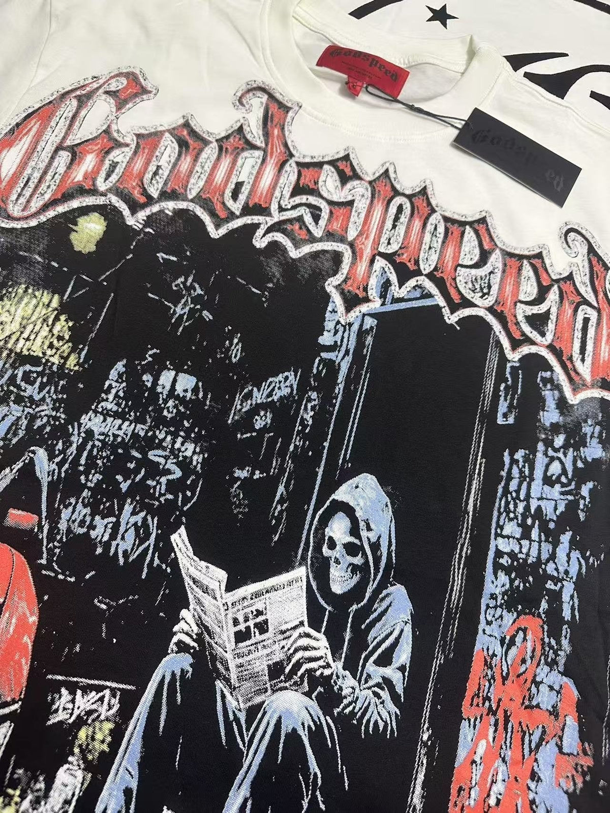 Godspeed Reaper Car Graphic T-Shirt ¡ª detail