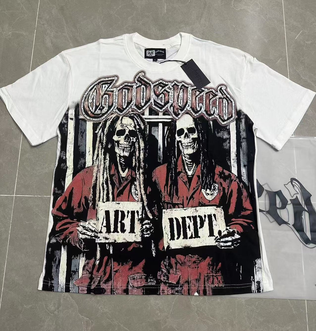 Godspeed Art Dept Skull Graphic T-Shirt ¡ª front
