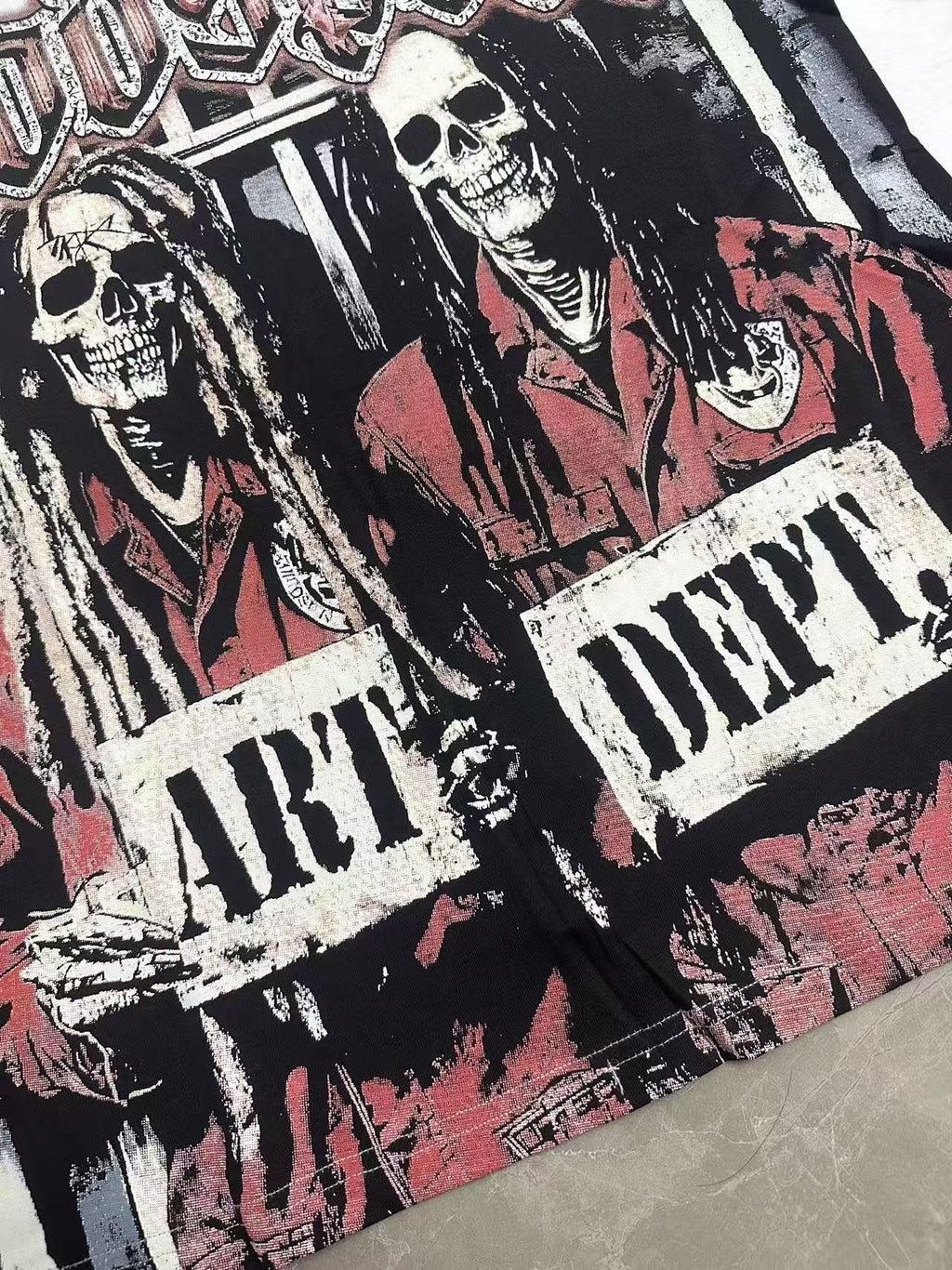 Godspeed Art Dept Skull Graphic T-Shirt ¡ª detail